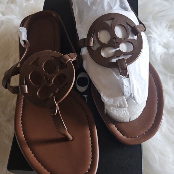 Coach Sandals Size 8 Brown - Picture 4 of 7